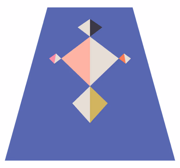 Modern vinyl rug with geometric pattern design - TenStickers