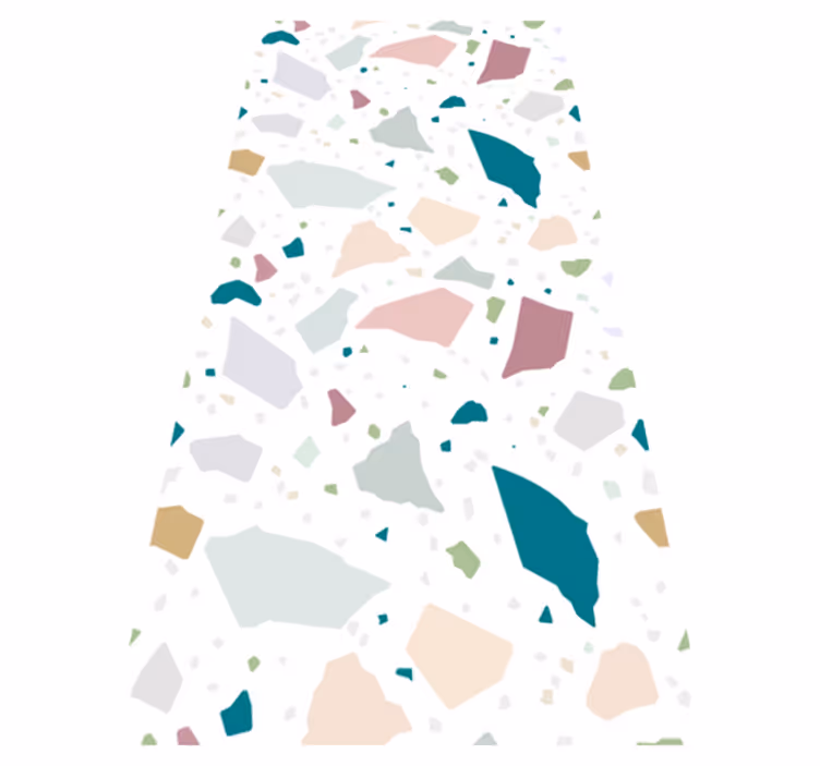 Texture vinyl rug mediterranean terrazzo design - TenStickers