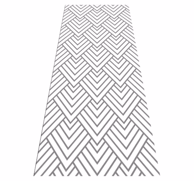 Texture vinyl rug geometric white triangle design - TenStickers