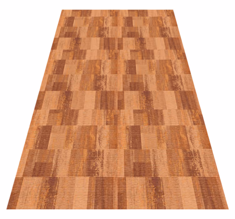 Texture vinyl rug in terracotta squares pattern - TenStickers