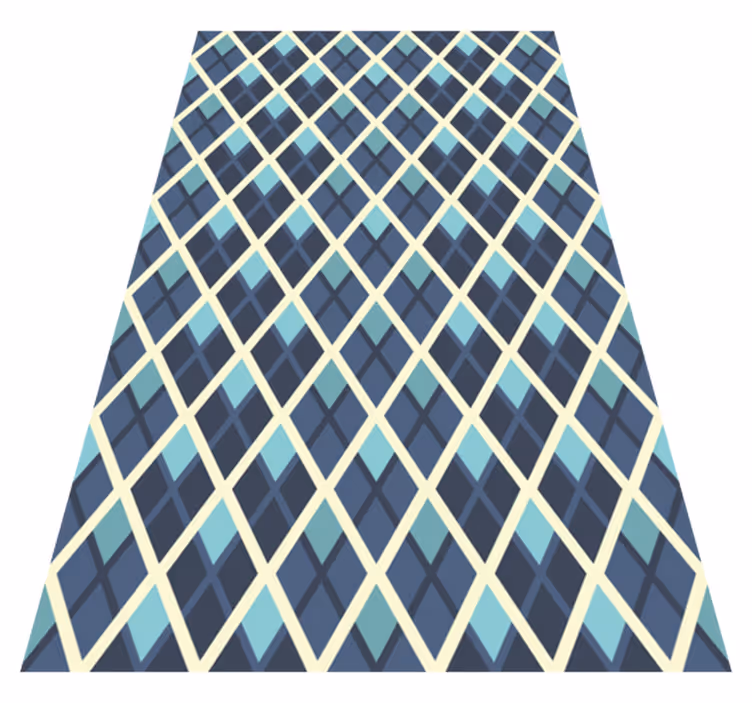 Texture vinyl rug with abstract colorful diamond design - TenStickers