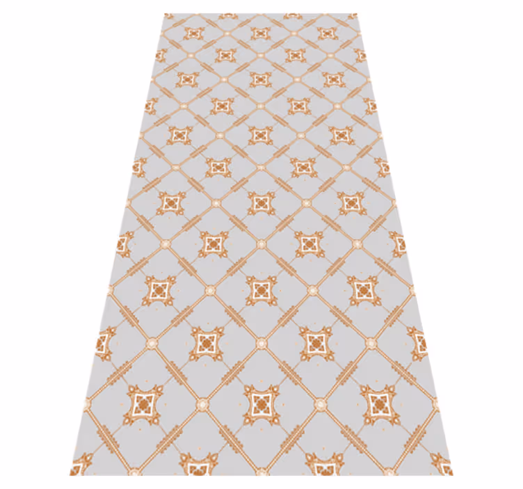 Texture vinyl rug in tile style rhombus - TenStickers