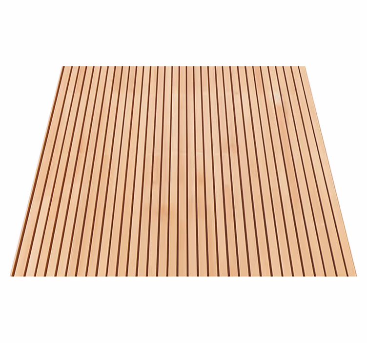 Texture vinyl rug vertical light cedar slats - TenStickers