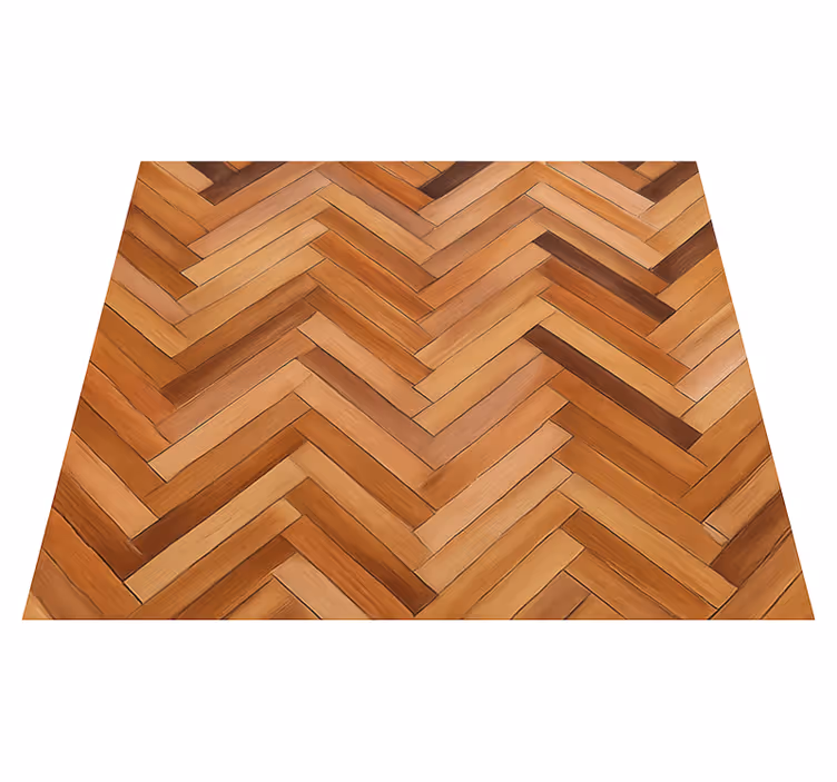 Texture vinyl rug classic oak herringbone design - TenStickers