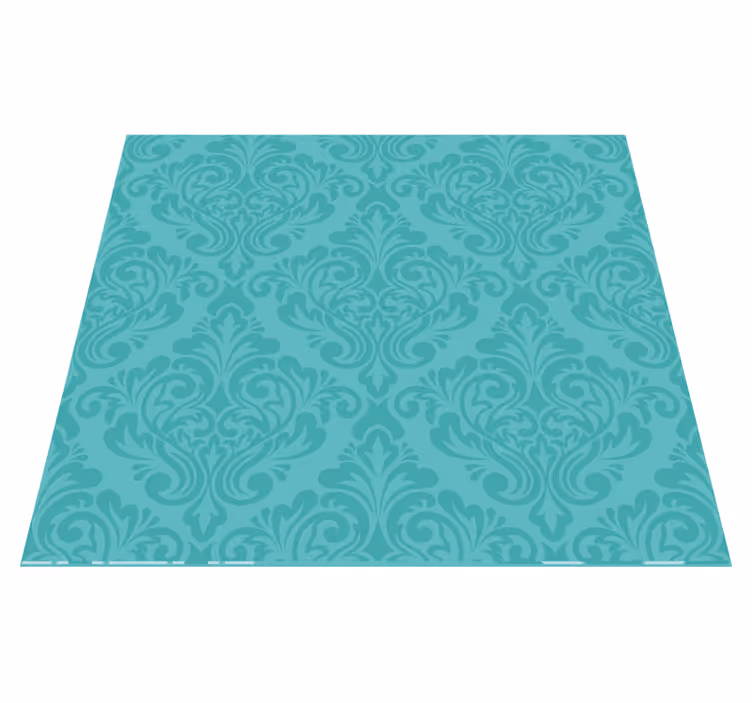 Vintage vinyl rug in elegant damask design - TenStickers