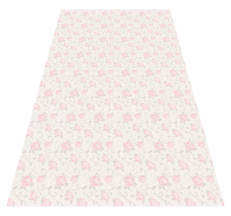 Vintage vinyl rug with little flowers design - TenStickers