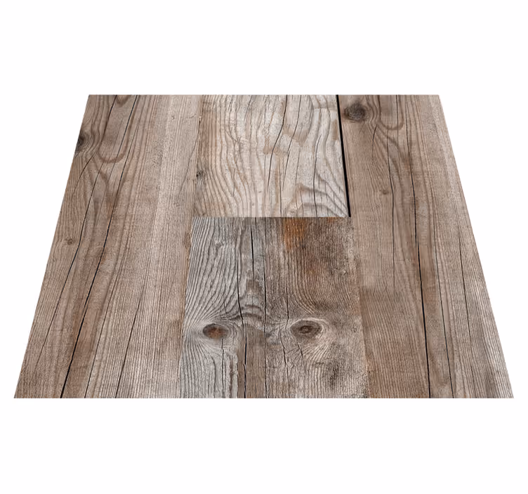 Texture vinyl rug rustic timber finish - TenStickers