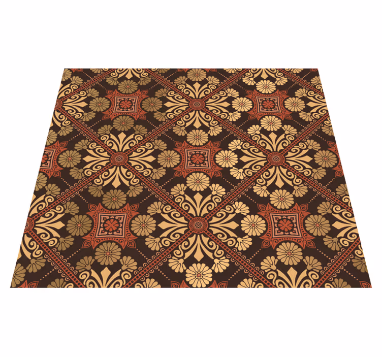 Vintage vinyl rug for bedroom decor - TenStickers