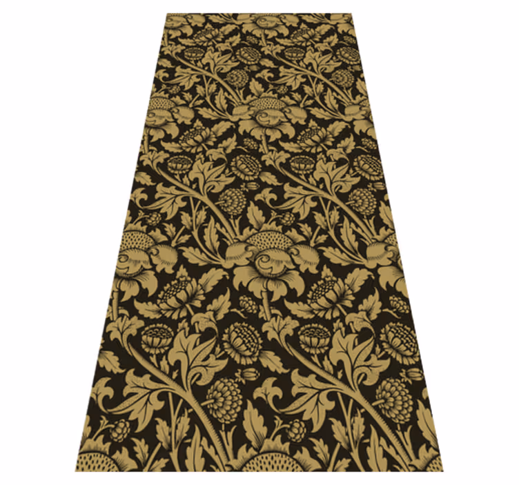 Vintage vinyl rug with classic french floral design - TenStickers