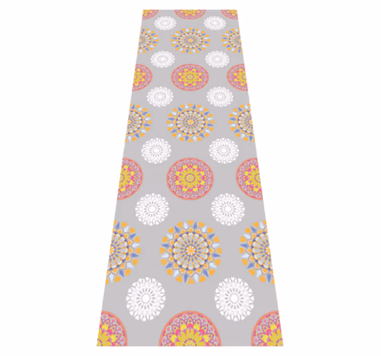Vintage vinyl rug bright mandala circles - TenStickers