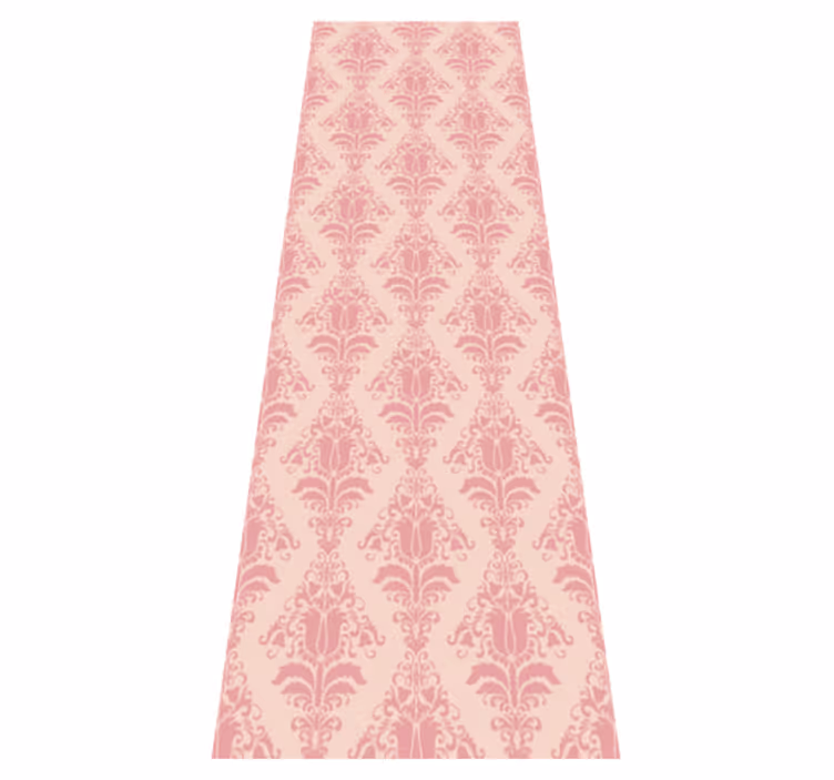 Vintage vinyl rug french provincial pink floral design - TenStickers