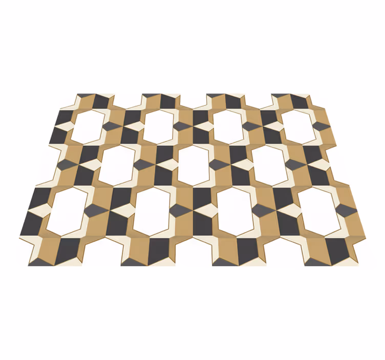 Vintage vinyl rug in checkered pattern - TenStickers