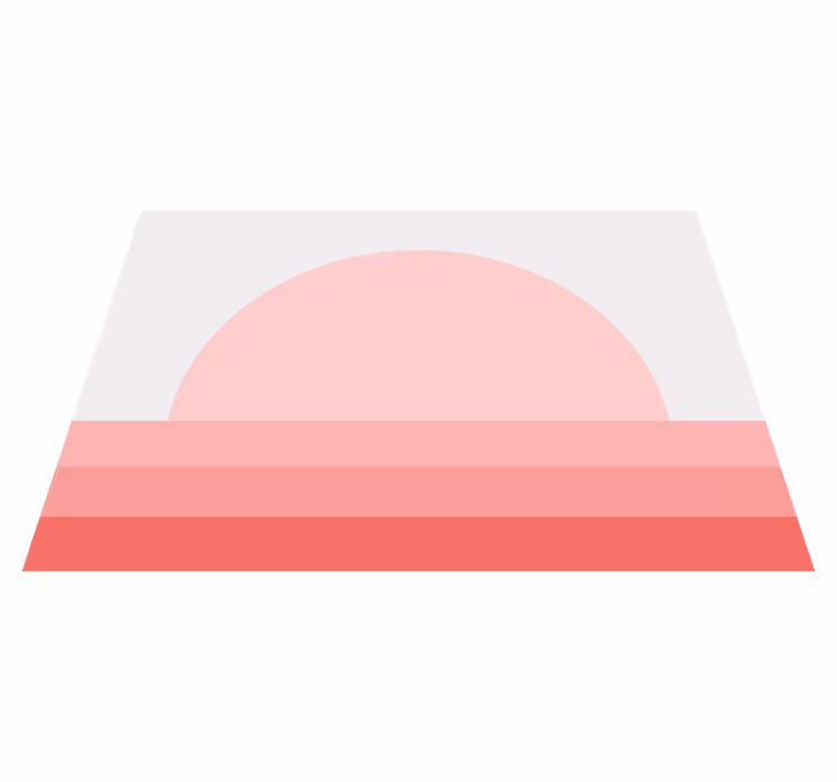 Vintage vinyl rug in pink 70s sunset design - TenStickers