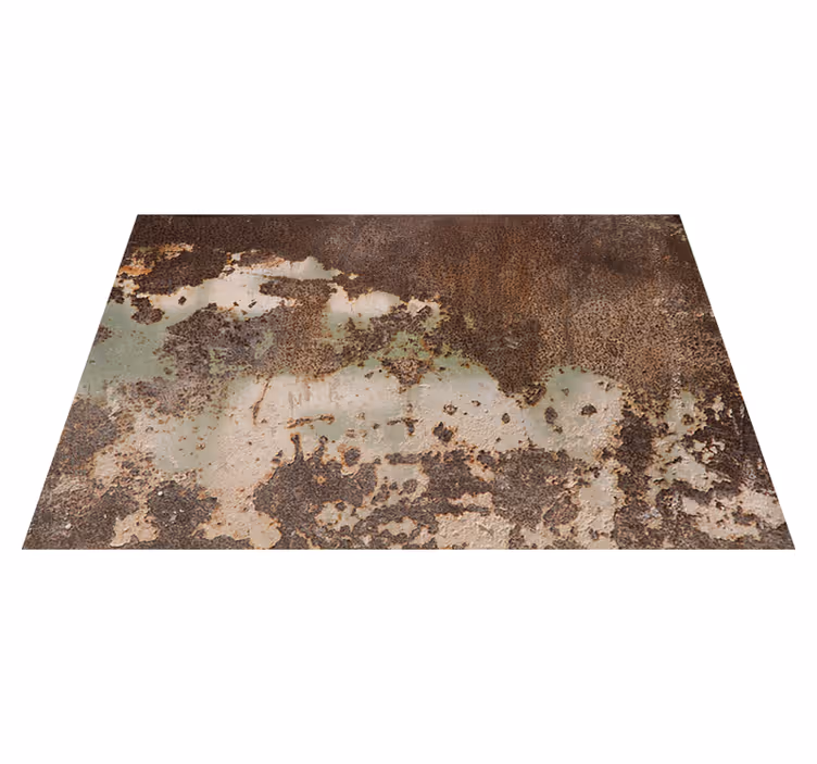 Texture vinyl rug rusty old metal wall design - TenStickers