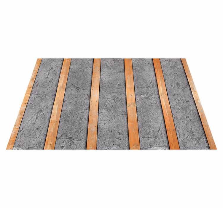 Texture vinyl rug wooden planks on concrete - TenStickers