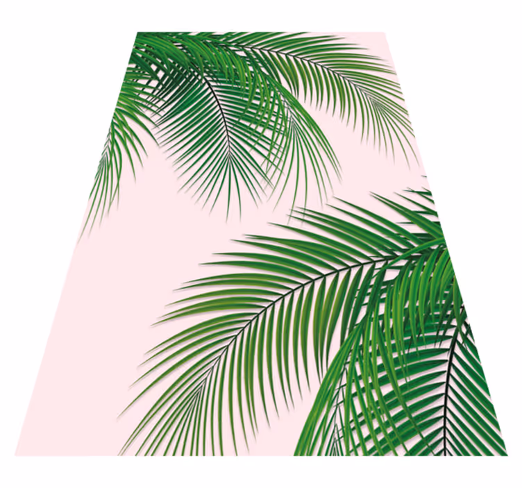 Vinyl rug flowers tropical leaves design - TenStickers