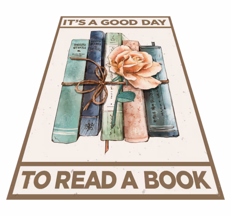 Custom vinyl rug for books - TenStickers
