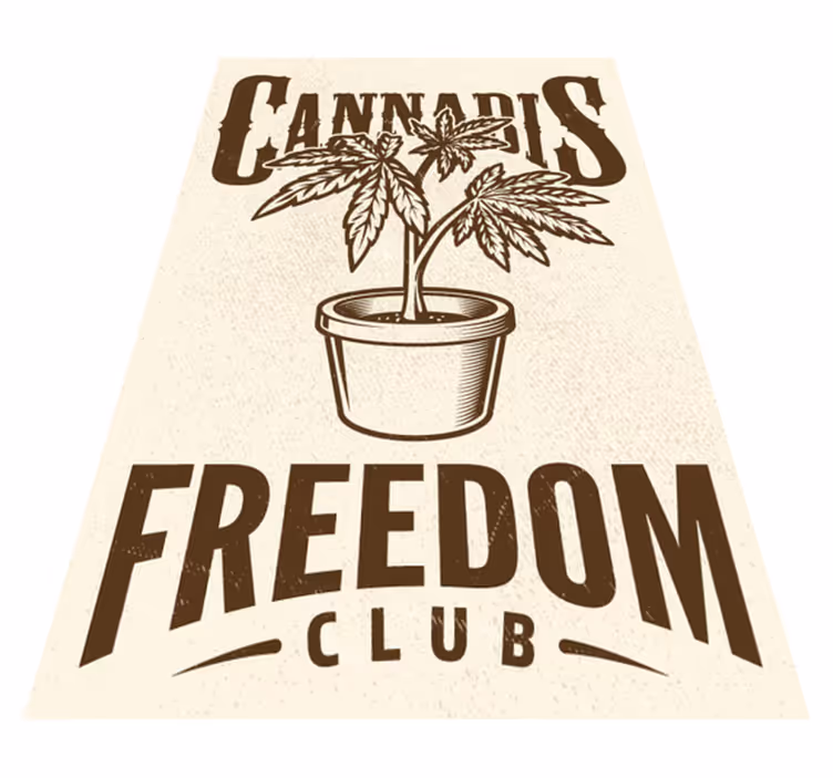 Custom vinyl rug cannabis lounge - TenStickers