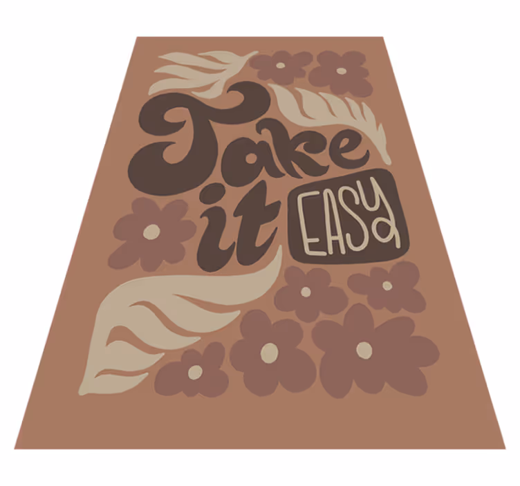 Custom vinyl rug relax and unwind - TenStickers