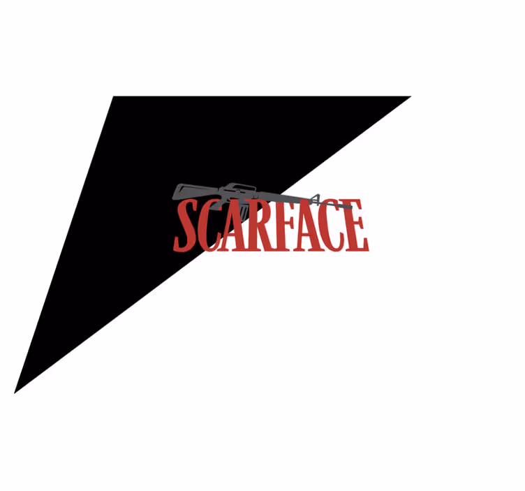 Custom vinyl rug scarface movie image with text - TenStickers