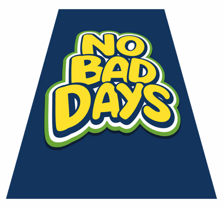 Custom vinyl rug for youth no bad days - TenStickers
