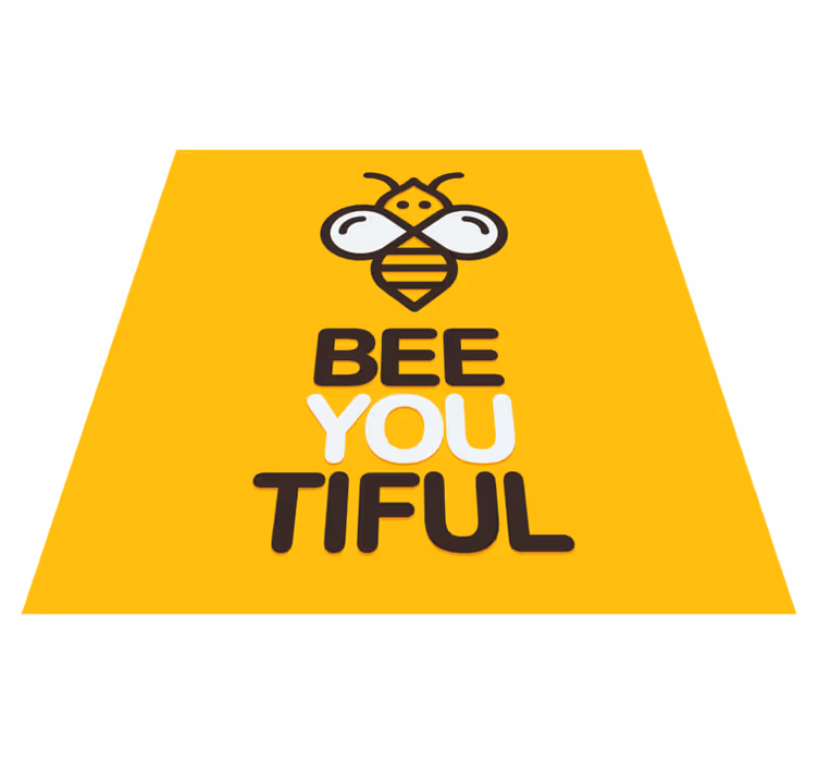 Custom vinyl rug you are so bee-utiful - TenStickers