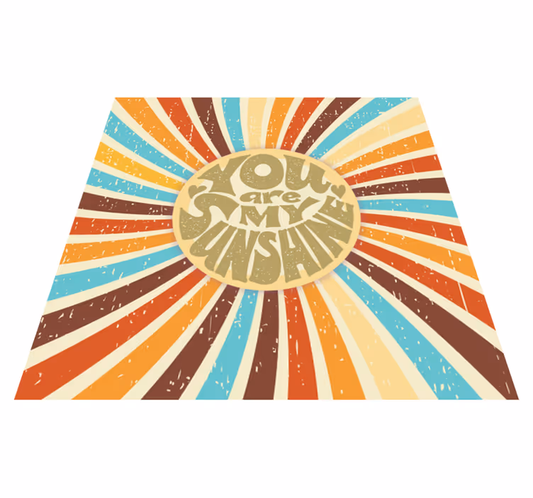 Custom vinyl rug you are my sunshine - TenStickers