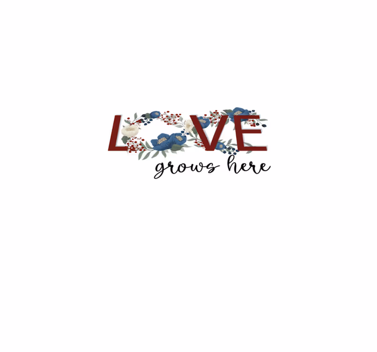 Custom vinyl rug love blossoms here - TenStickers