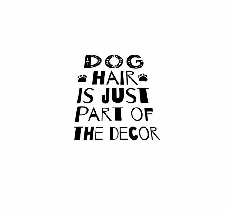Custom vinyl rug dog hair blends with the decor - TenStickers