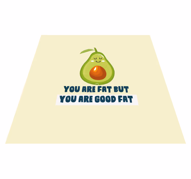 Custom vinyl rug with humorous avocado quote - TenStickers