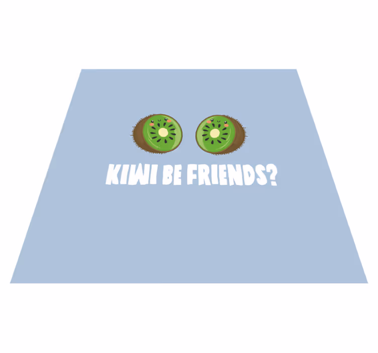 Custom vinyl rug with a funny kiwi quote - TenStickers