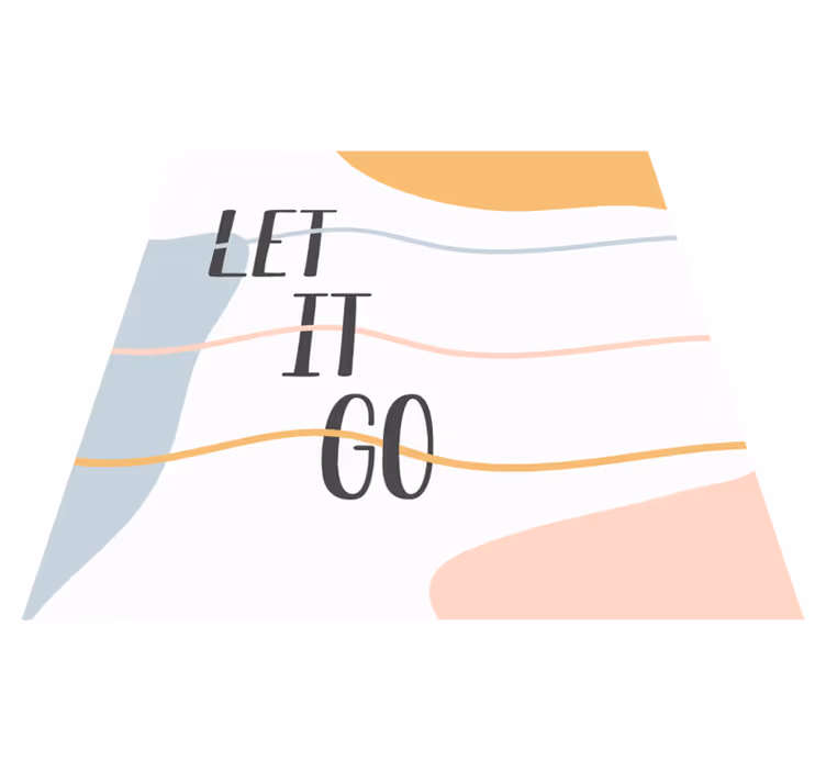 Custom vinyl rug with pastel colors let it go design - TenStickers
