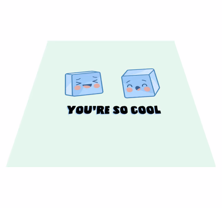 Custom vinyl rug you're so cool ice cubes - TenStickers