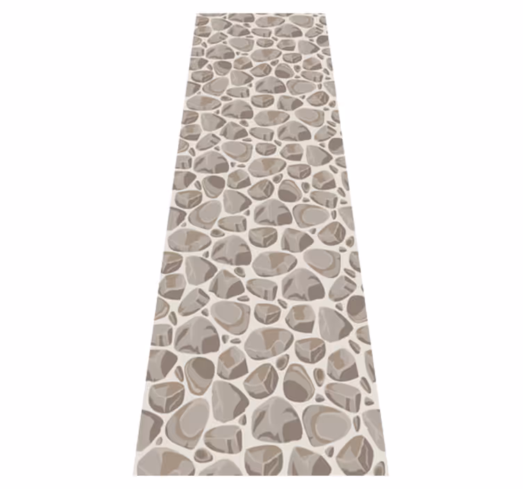 Texture vinyl rug with rustic stone effect japandi style - TenStickers