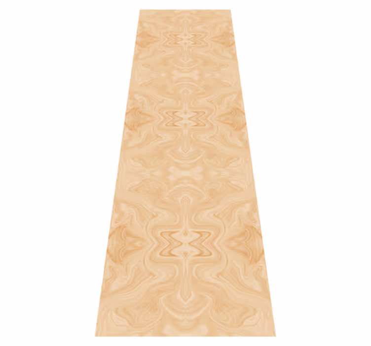 Texture vinyl rug in beige japandi pattern style - TenStickers