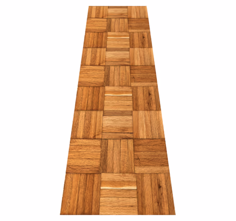 Texture vinyl rug in brown seamless wood tiles pattern - TenStickers