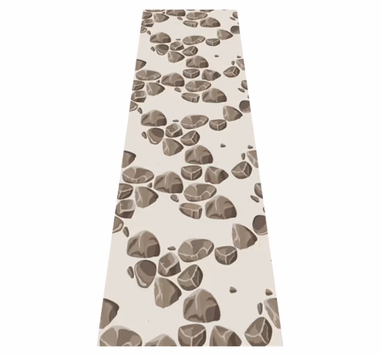 Texture vinyl rug worn out modern rustic stones - TenStickers