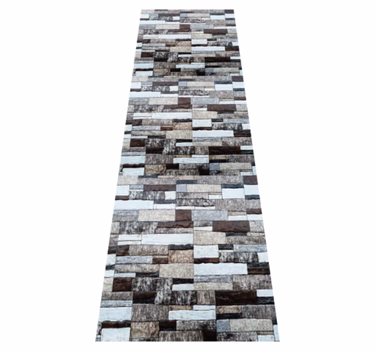 Texture vinyl rug in elegant gray stone look - TenStickers