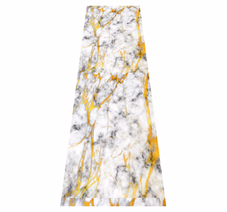 Texture vinyl rug elegant gray and gold marble - TenStickers