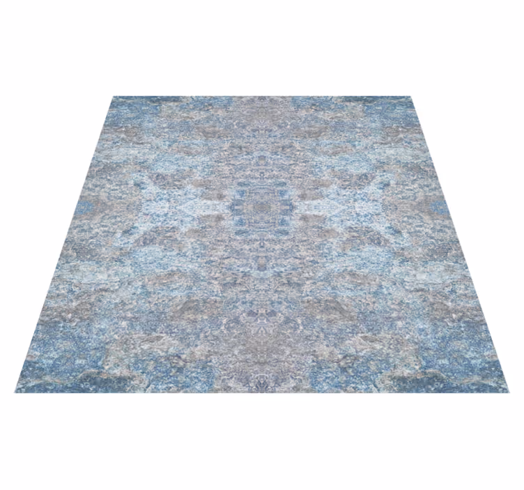 Light blue and beige marble texture vinyl rug - TenStickers
