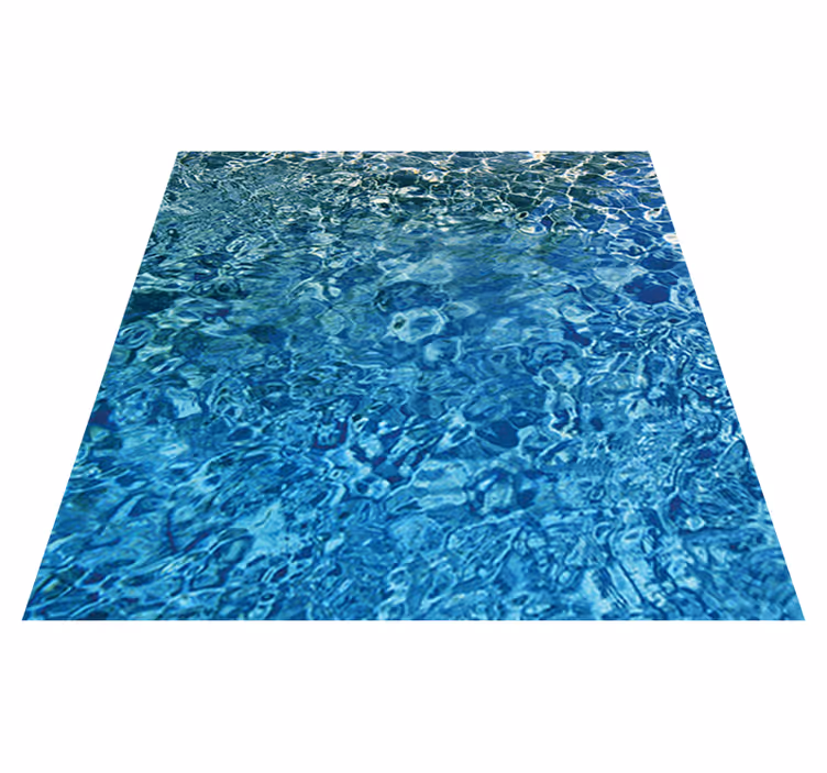 Blue realistic water texture vinyl rug - TenStickers