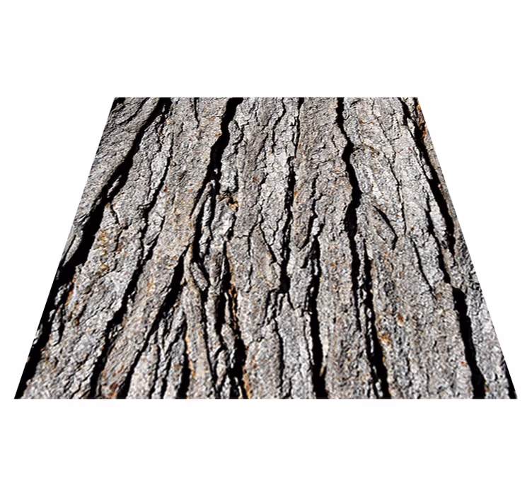 Texture vinyl rug with realistic bark design - TenStickers