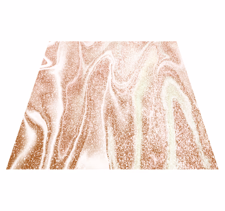 Texture vinyl rug in pink and gold marble effect - TenStickers