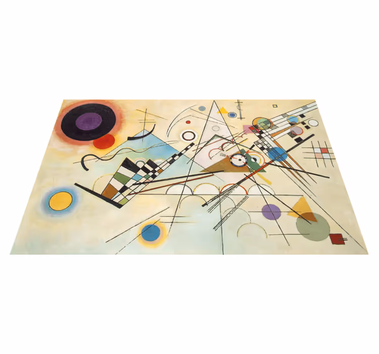Geometric vinyl rug inspired by amazing geometric art - TenStickers