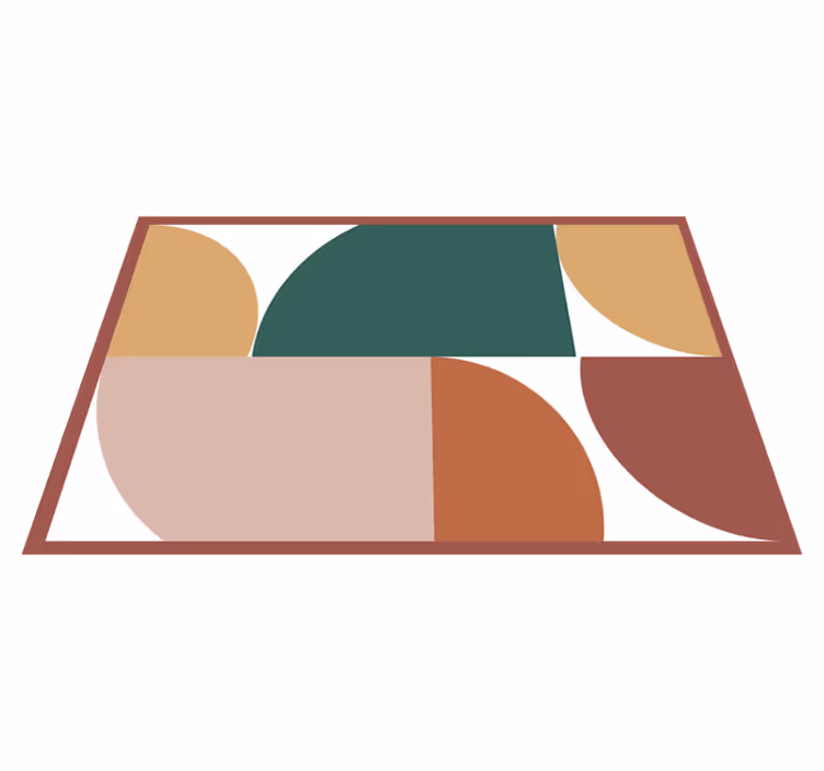 Geometric vinyl rug abstract pattern design - TenStickers