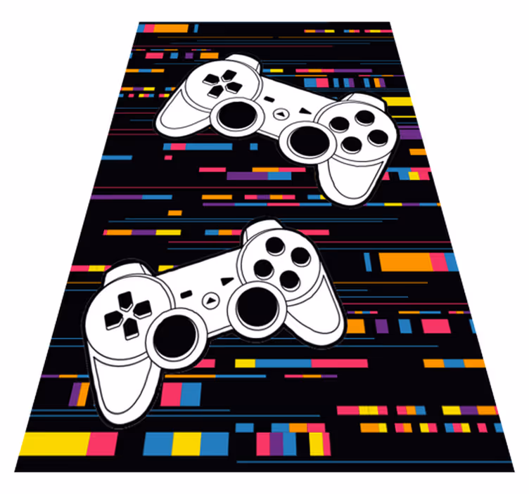 Vinyl rug gaming multicolor remote controller - TenStickers