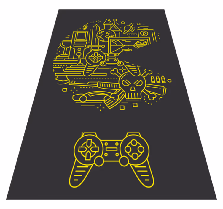 Vinyl rug gaming yellow pacifier - TenStickers