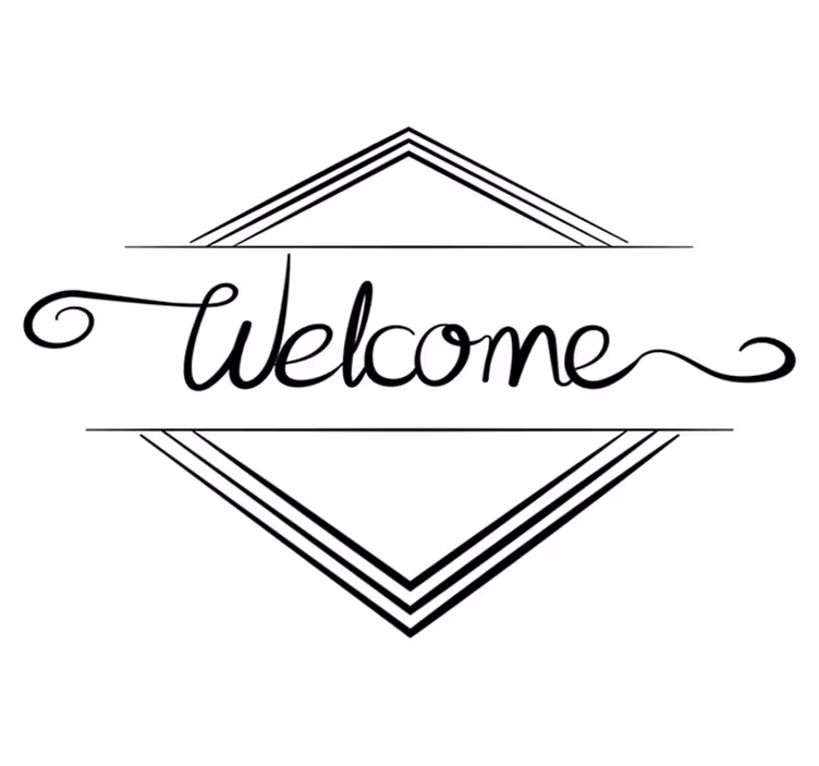 Entrance hall vinyl rug minimalist welcome - TenStickers