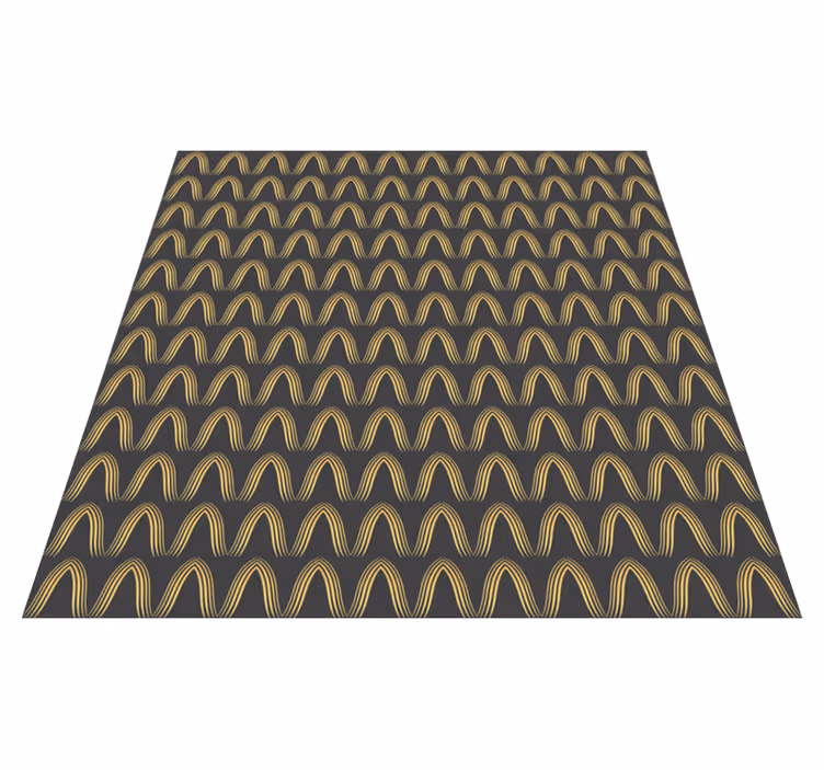 Abstract gold and grey entrance hall vinyl rug - TenStickers