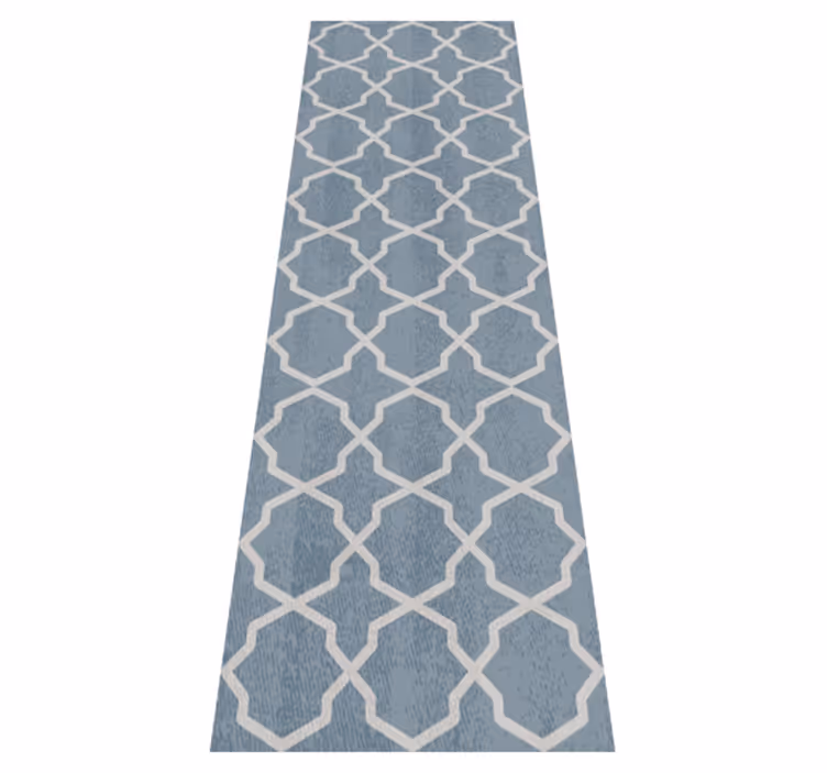 Living room vinyl rug gray hamptons pattern - TenStickers